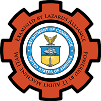 Professional display of key accreditations earned by Lazarus Alliance, including A2LA ISO/IEC 17020, AICPA, PCI QSA, StateRAMP 3PAO, and PCAOB registration.