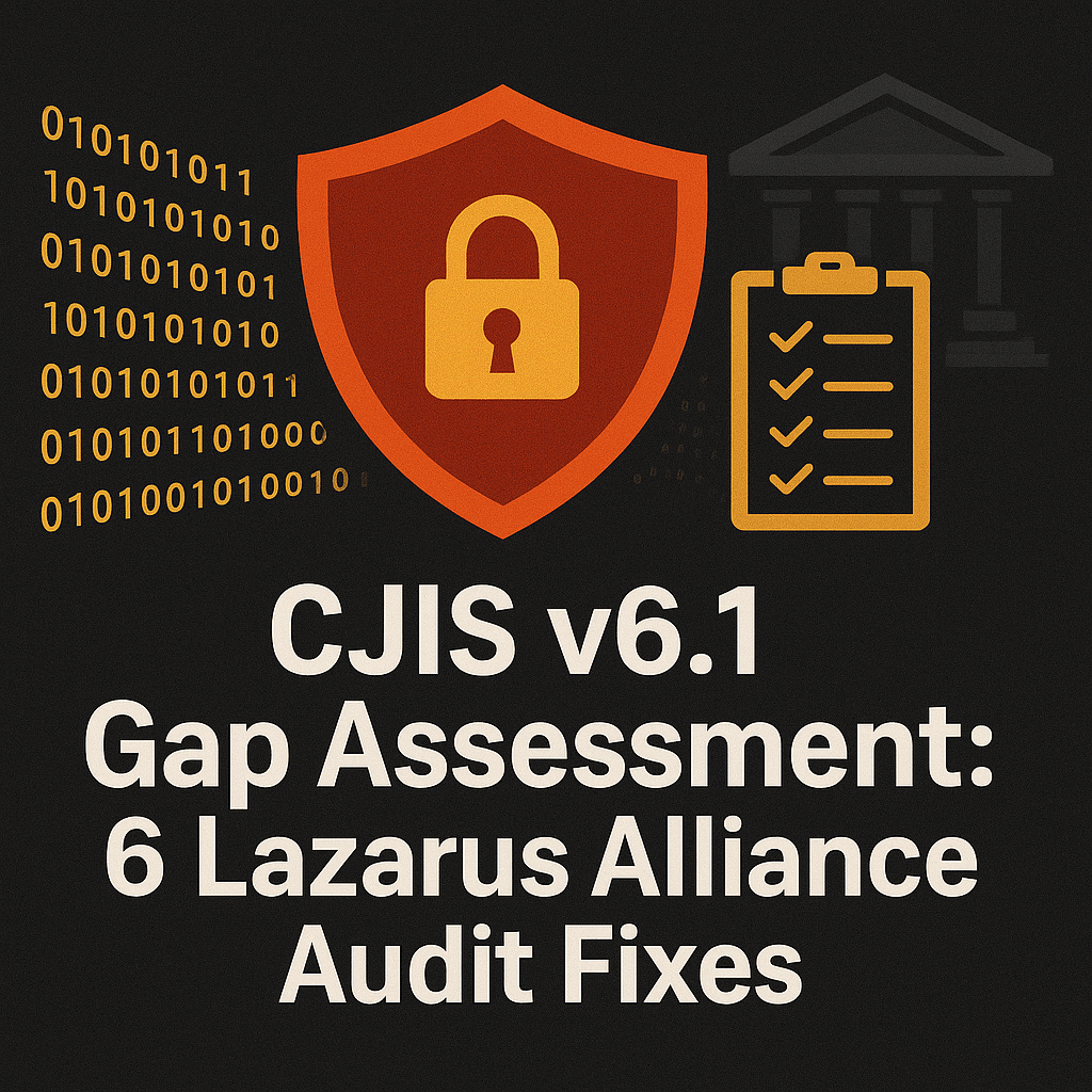 CJIS v6.1 Gap Assessment: 6 Lazarus Alliance Audit Fixes